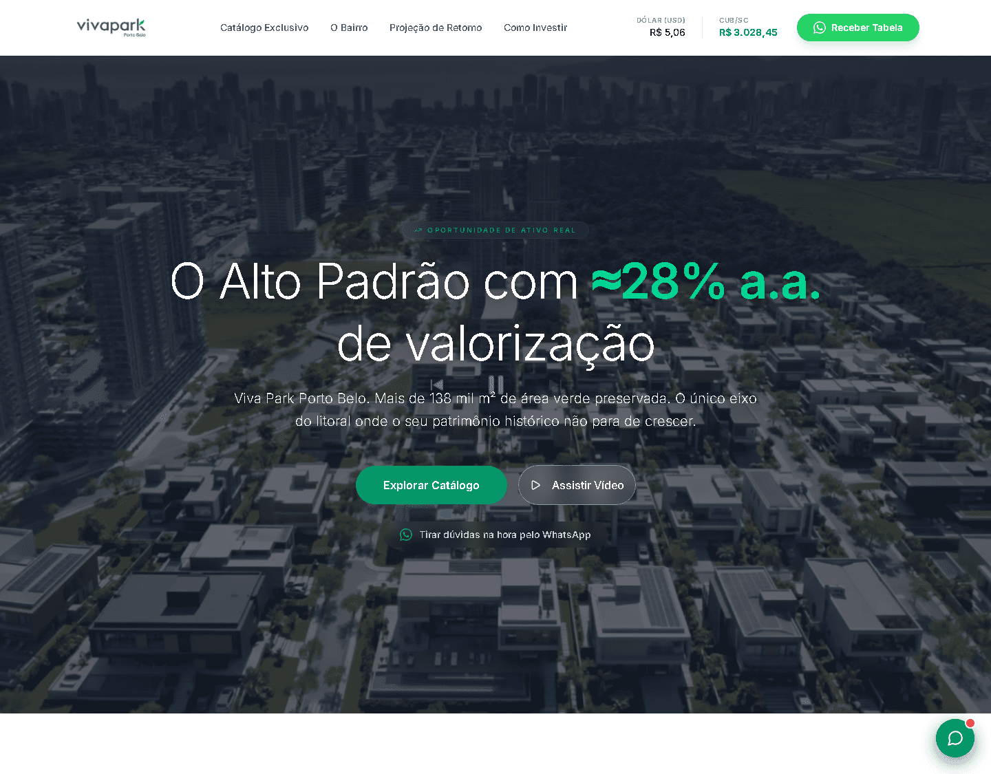 Screenshot real do projeto Viva Park